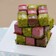 Peter’s Chocolate, Raspberry & Pistachio Cube Cake, The Great British Baking Show